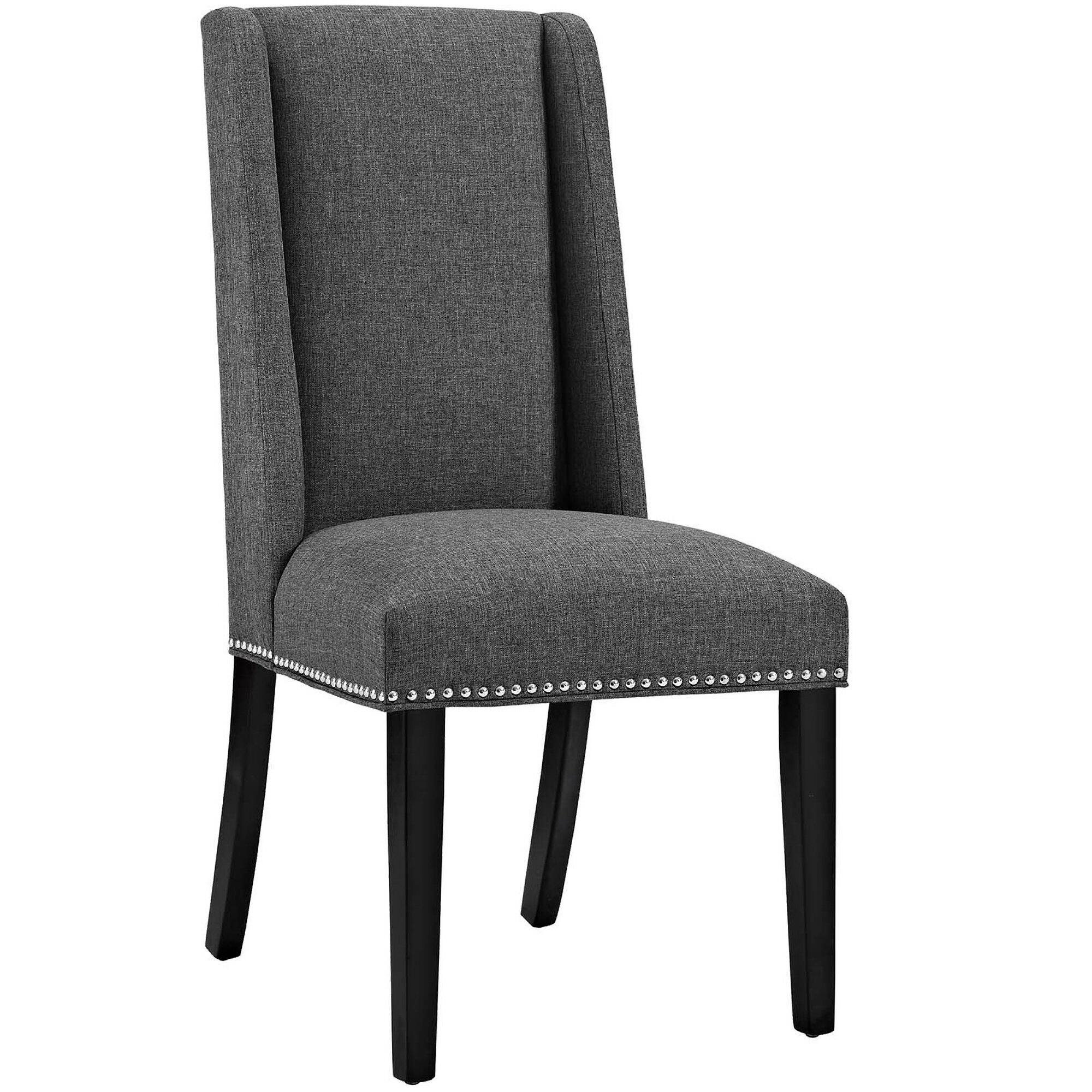 Angle. Modway - Baron Fabric Dining Chair Set of 4 by Modway - Gray.