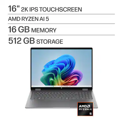 16" 2K IPS TOUCHSCREEN
AMD RYZEN AI 5
16 GB MEMORY
512 GB STORAGE