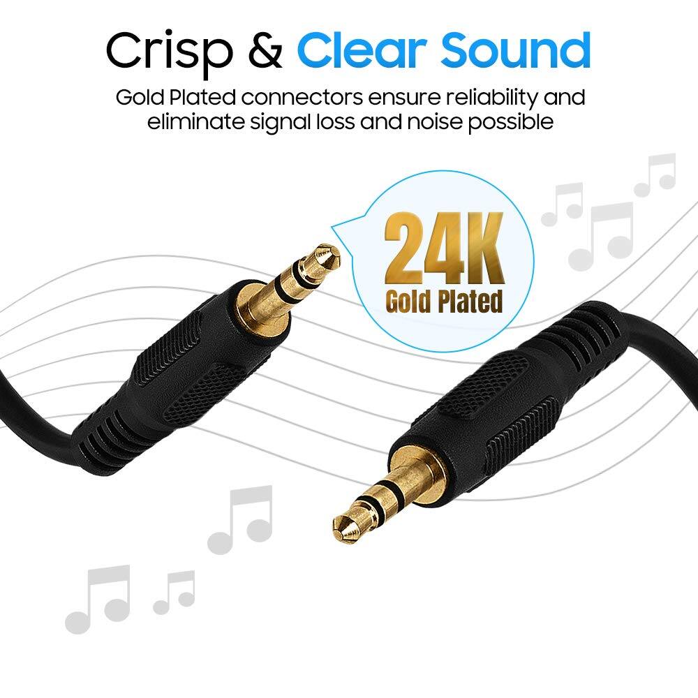 Crisp & Clear Sound  
Gold Plated connectors ensure reliability and eliminate signal loss and noise possible  
24K Gold Plated