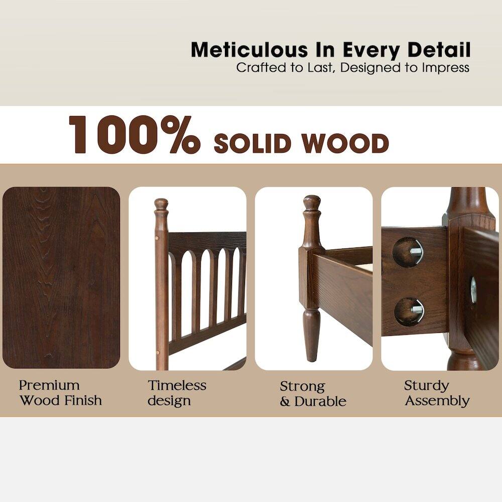 Meticulous In Every Detail  
Crafted to Last, Designed to Impress  

100% SOLID WOOD  

Premium Wood Finish  
Timeless design  
Strong & Durable  
Sturdy Assembly