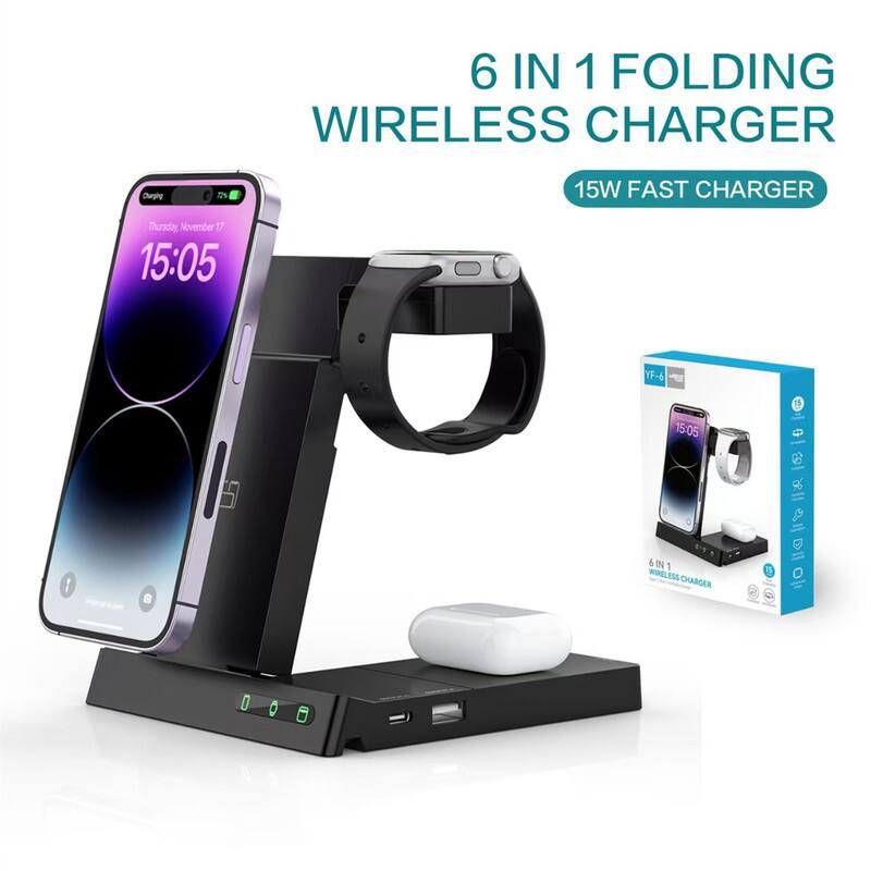 6 IN 1 FOLDING WIRELESS CHARGER  
15W FAST CHARGER  

Thursday, November 17  
15:05  

YF-6  
6 IN 1 WIRELESS CHARGER