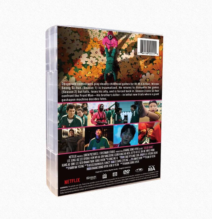 Angle. Squid Game: The Complete Seasons 1-3 Series (DVD).