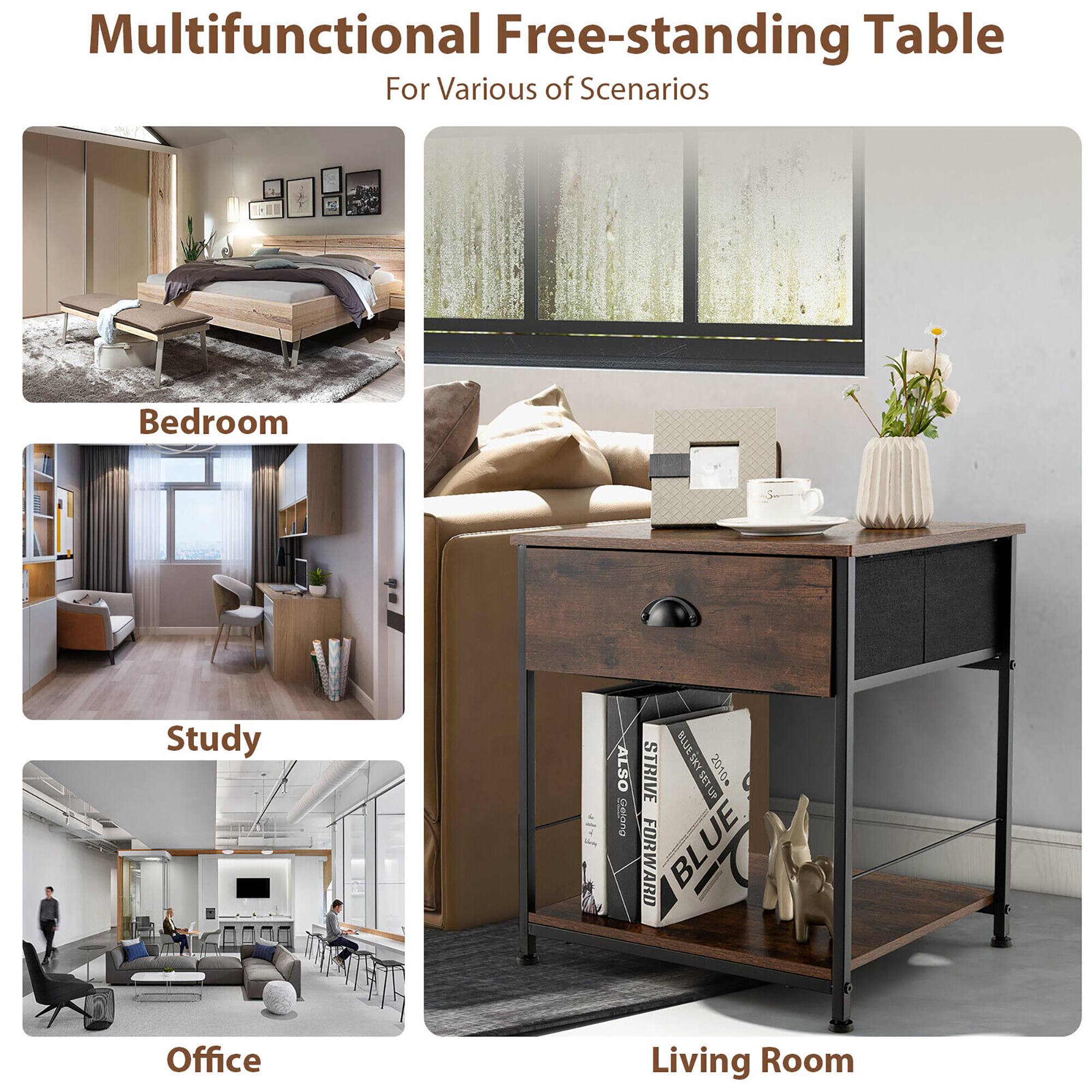 Multifunctional Free-standing Table For Various Scenarios

- Bedroom
- Study
- Office
- Living Room