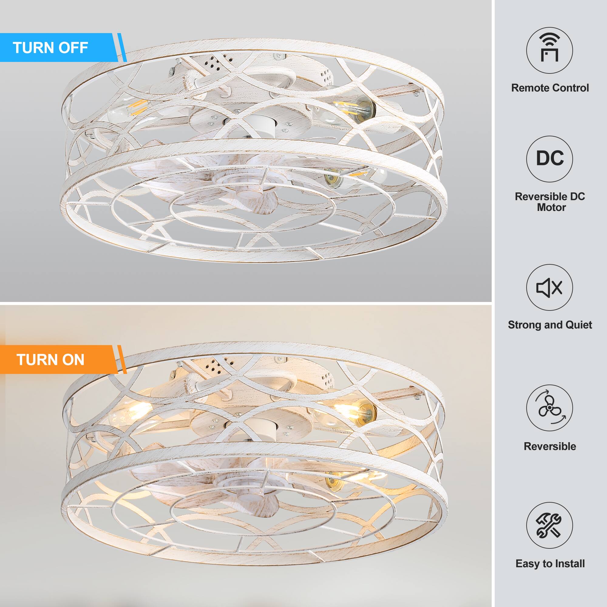TURN OFF Remote Control DC Reversible DC Motor Strong and Quiet

TURN ON Reversible Easy to Install