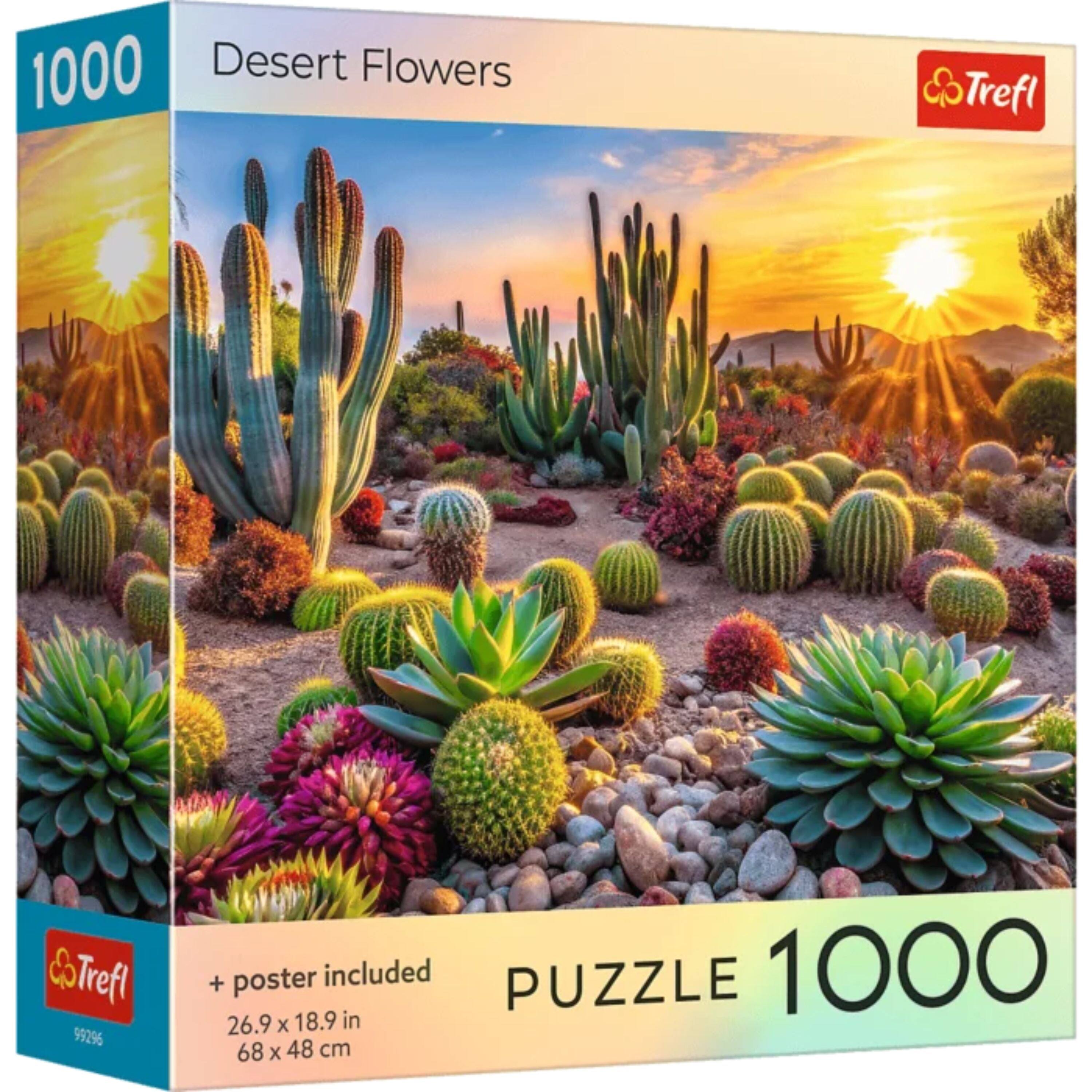 1000 Desert Flowers  
Trefl  
992%  
+ poster included  
PUZZLE 1000  
26.9 x 18.9 in  
68 x 48 cm