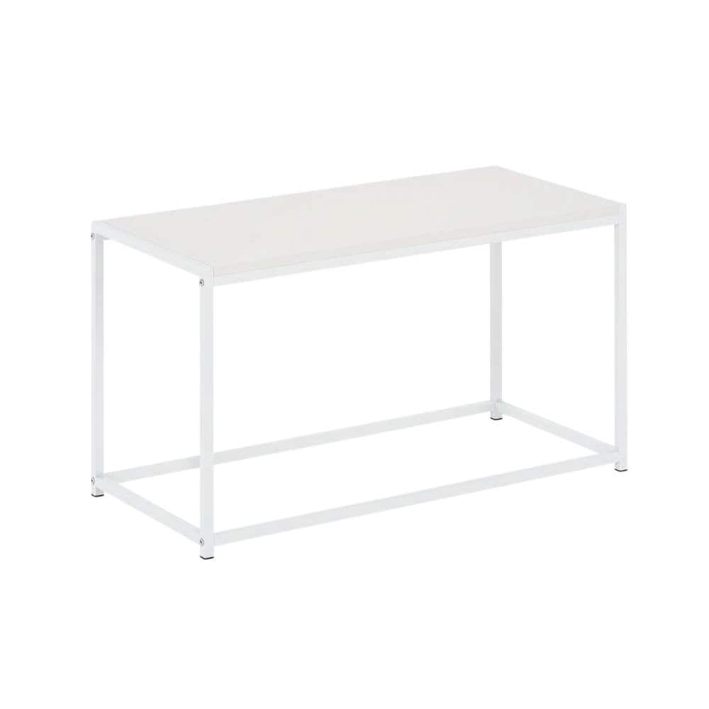 BisonOffice - White Coffee Table With Sleek Modern Design For Living Room - Solid White/White