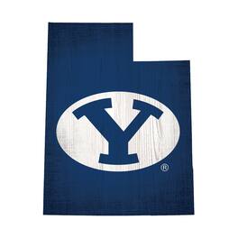 Fan Creations - BYU Cougars 12" Logo State Sign - Multicolor
