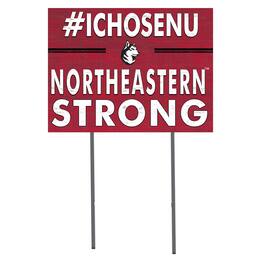 Jardine - Northeastern Huskies 18'' x 24'' I Chose Lawn Sign - Red