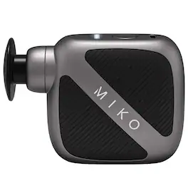 Miko - Pulse Go Compact Massage Gun with Hands Free Strap and Quiet Performance - Silver