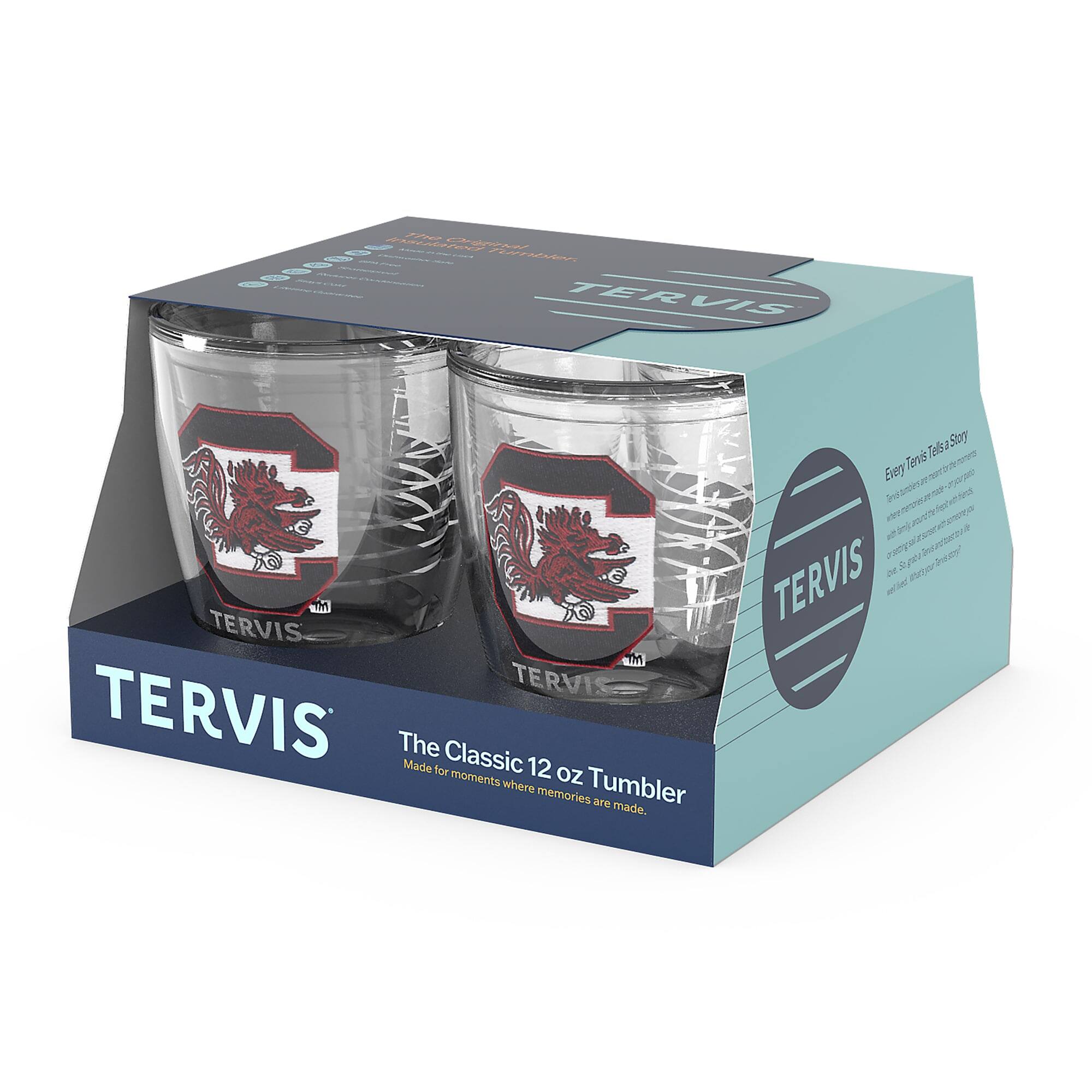 TERVIS  
The Classic 12 oz Tumbler  
Made for moments where memories are made.  

Every Tervis Tumbler Story  
The Tervis Tumbler is more than just a tumbler. It's a story. A story of moments, memories, and milestones. It's a story of love, laughter, and life. It's a story of you.  

TERVIS  
The Classic 12 oz Tumbler  
Made for moments where memories are made.