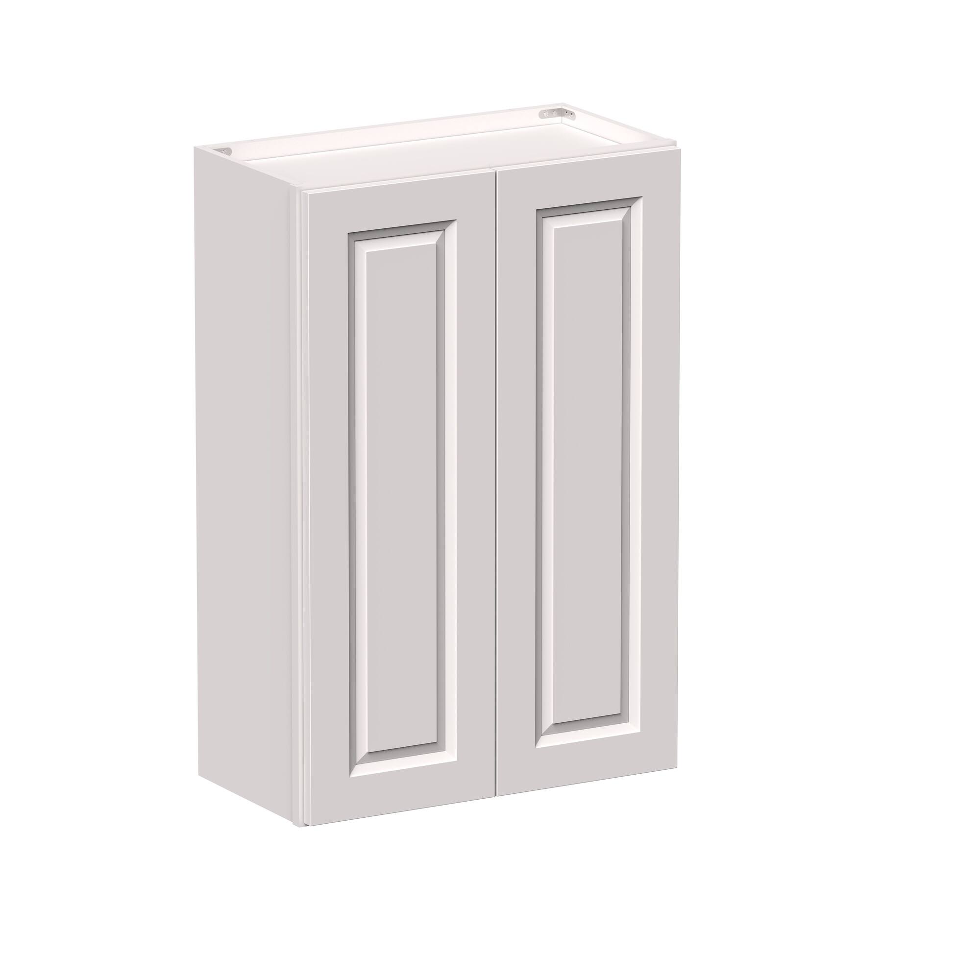 Angle. Boyel Living - 24-in W x 36-in H x 12-in D Shaker RTA Kitchen Wall Cabinet with Soft-Close Doors - Glacier White.