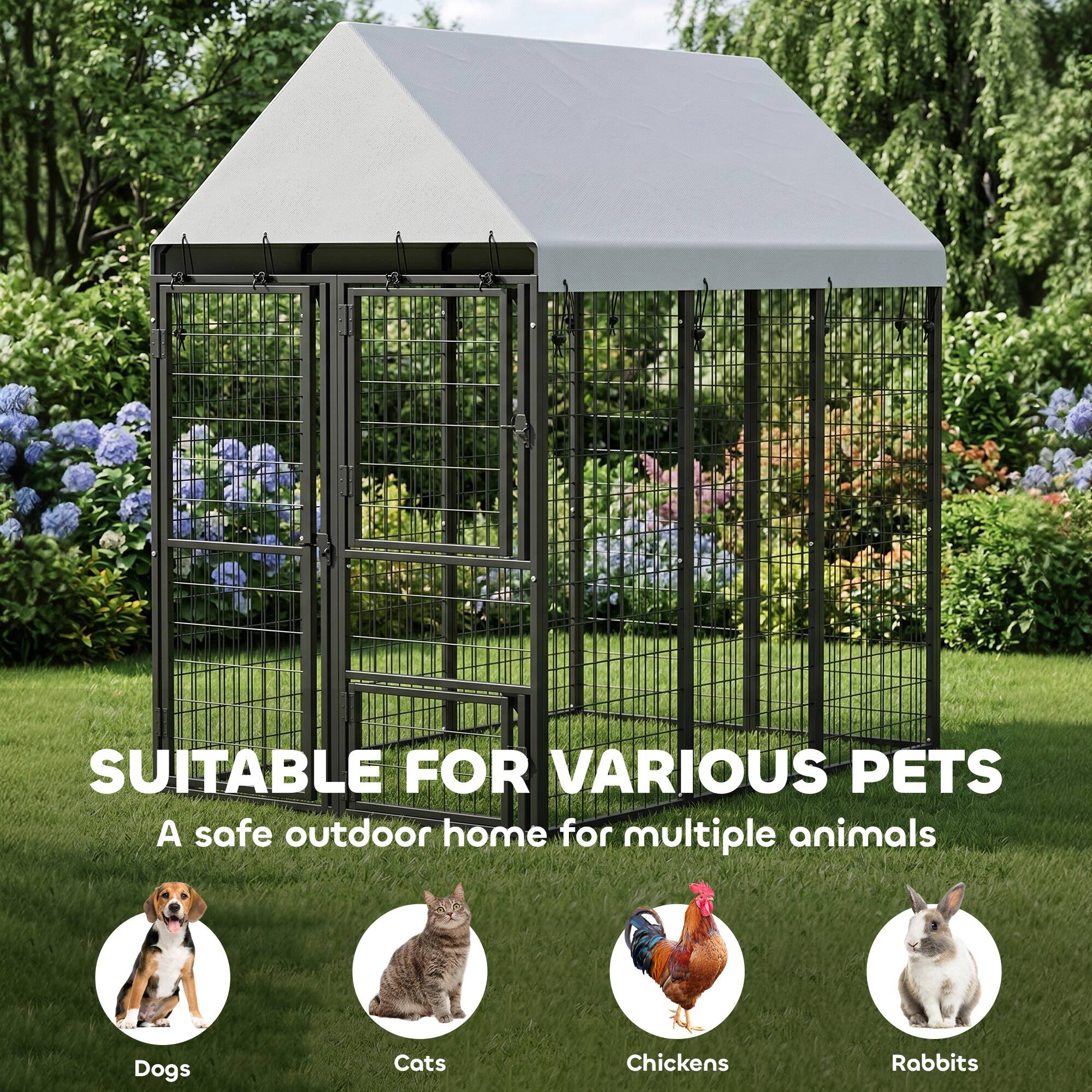 SUITABLE FOR VARIOUS PETS  
A safe outdoor home for multiple animals  
Dogs  
Cats  
Chickens  
Rabbits