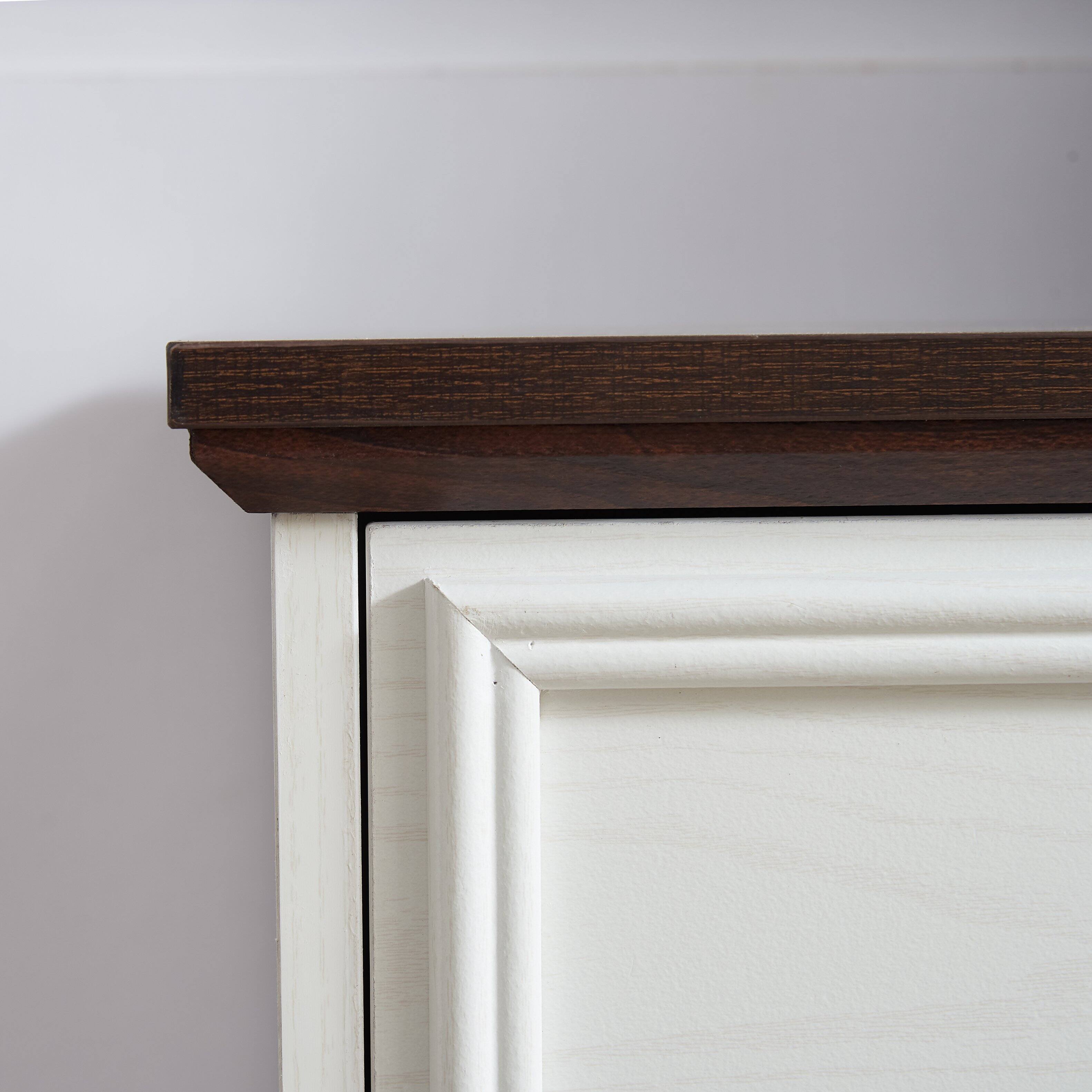 Alt View 4. TinyHomie - Modern Farmhouse 6-Drawer Chest of Drawers Wooden Bedroom Drawer Dresser with 6 Storage Drawers 6 Drawer Dresser Chests - White.