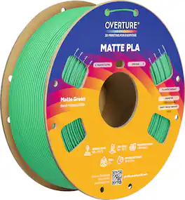 Overture - 1.75 mm Matte PLA 3D Printer Filament - Matte Green