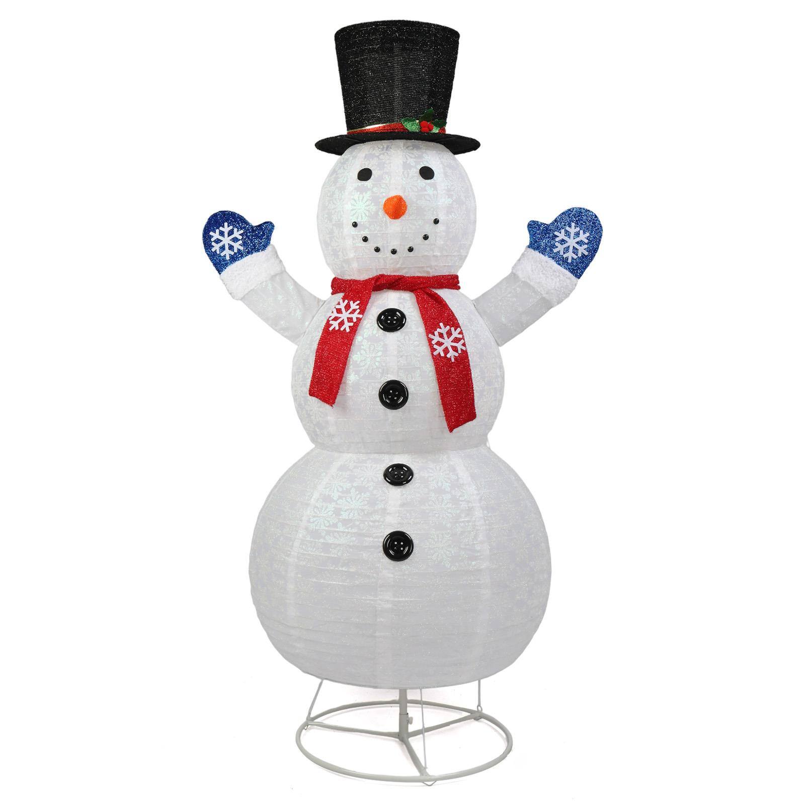 Alt View 5. Winado - 6 FT Lighted Artificial Christmas Snowman Pre-Lit Pop-up Christmas Snowman with 200 LED Lights - White.