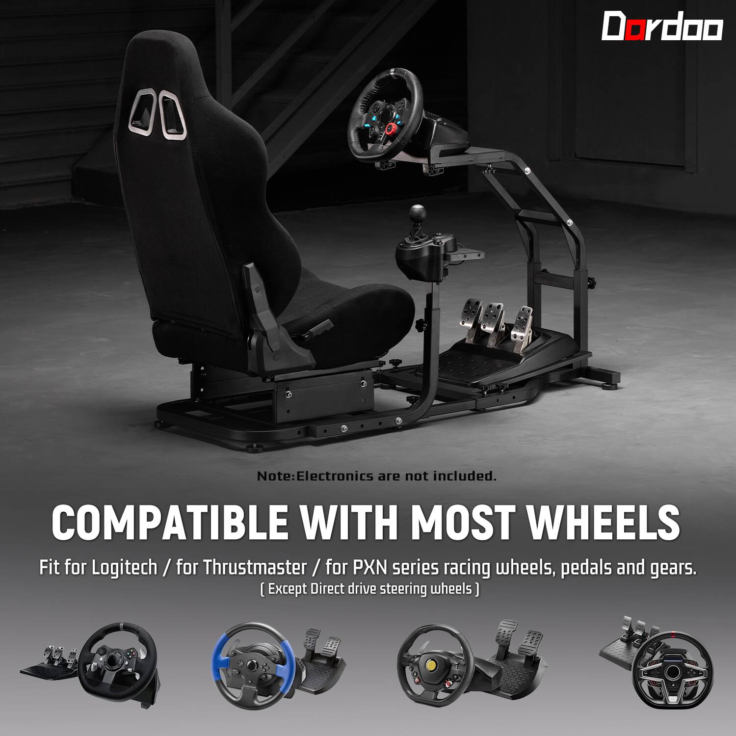 Dardoo Ergonomic Alloy Steel Racing Simulator Cockpit For Logitech G29 ...