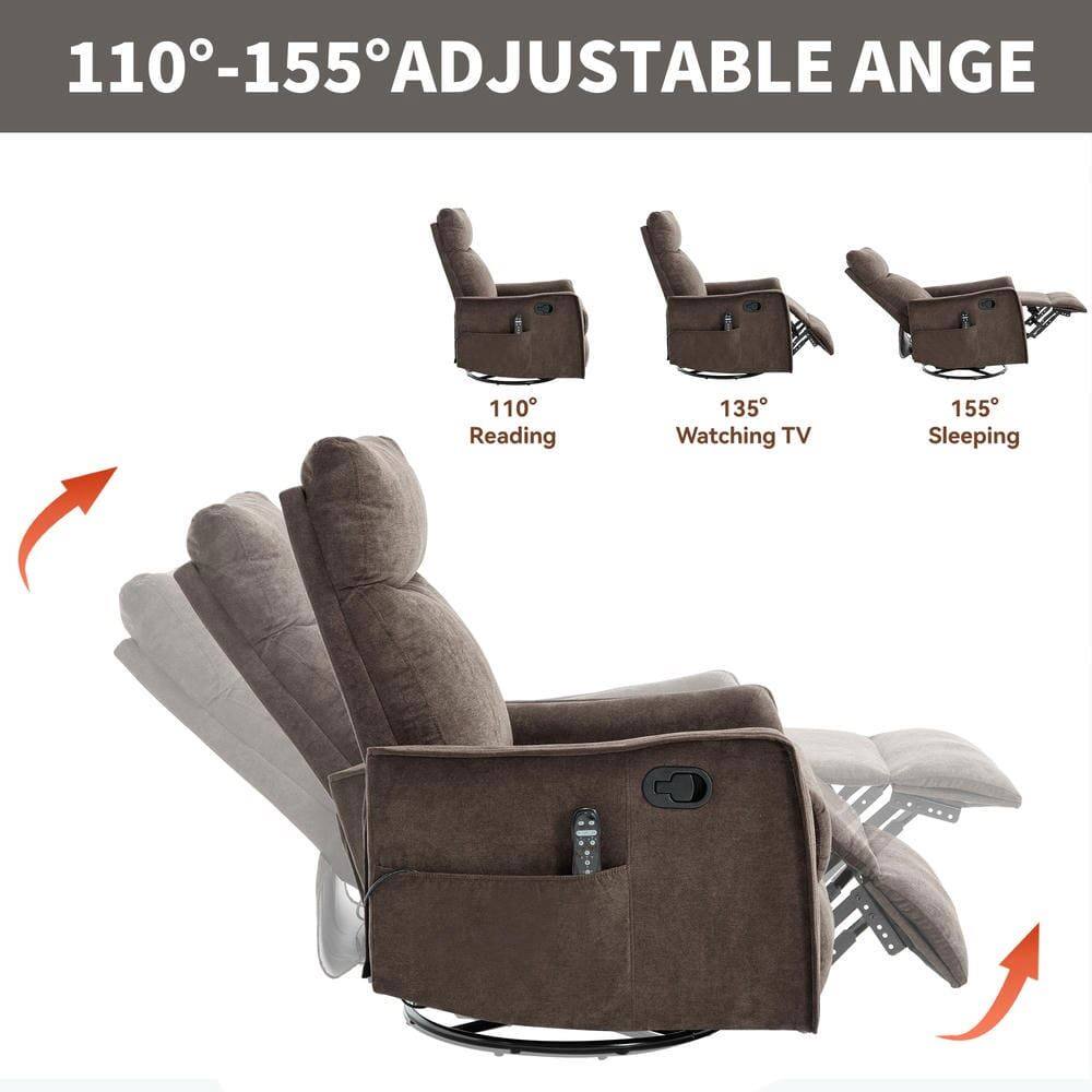 110°-155° ADJUSTABLE ANGLE

110° Reading  
135° Watching TV  
155° Sleeping