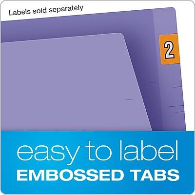 Labels sold separately

2 easy to label EMBOSSED TABS