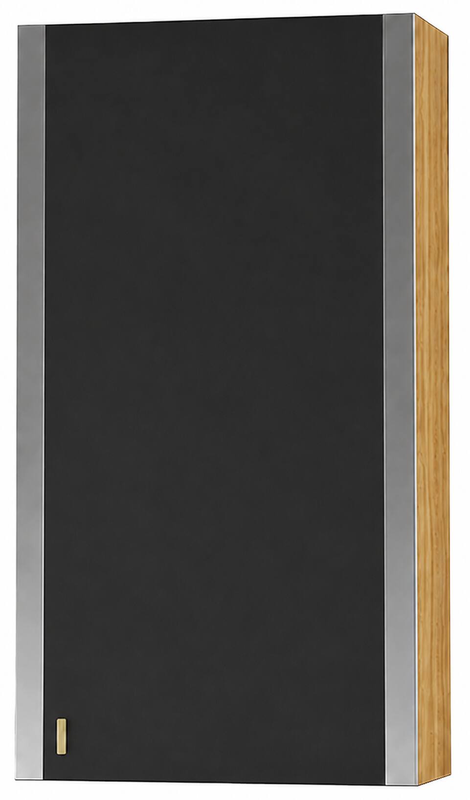 Front. AGA - AGA 18W x 36H x 13D Upper Cabinet - RH - Oak - Black - Black.