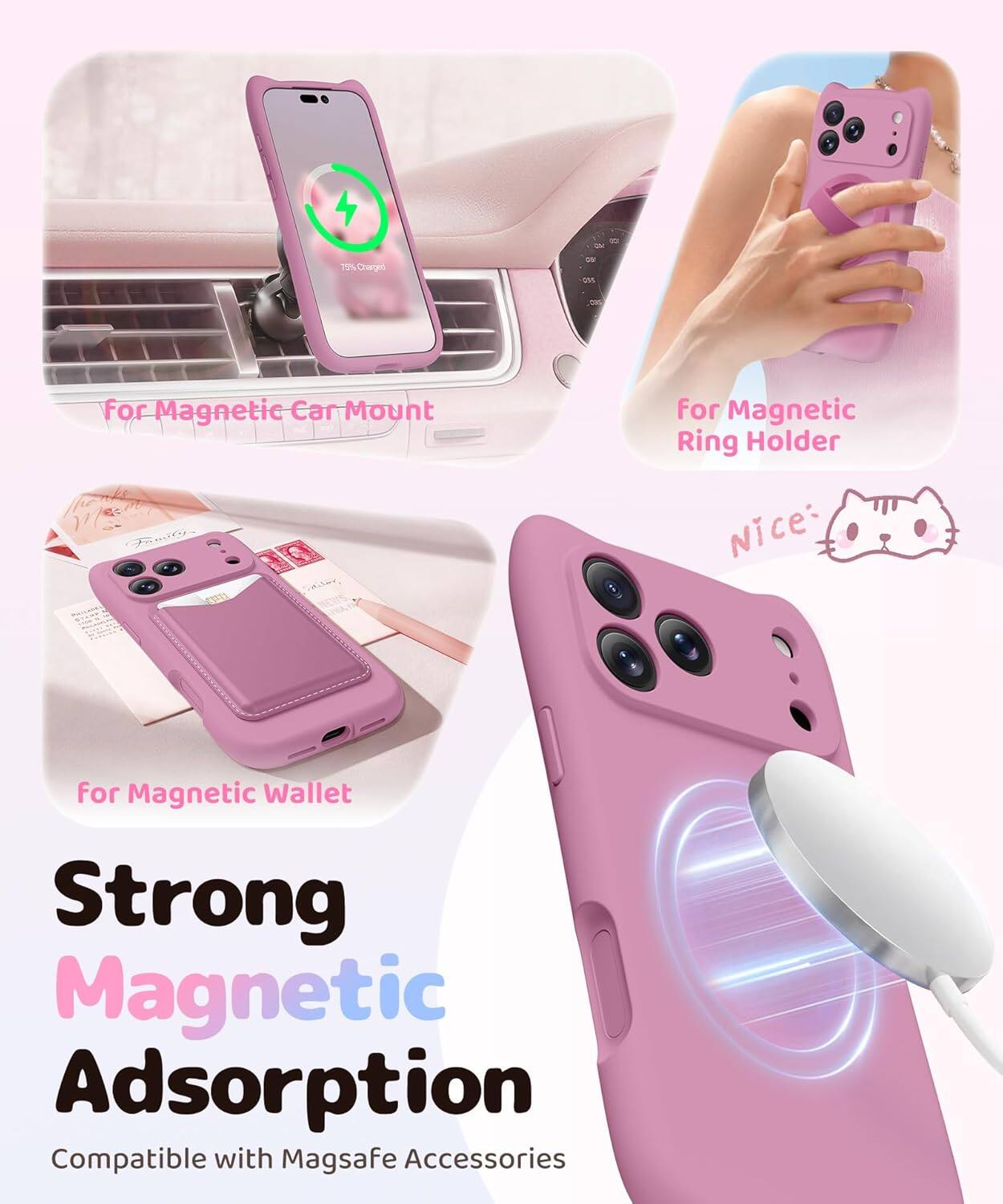 4.77% Chagel dda - OF on a For Magnetic Car Mount der For Magnetic Ring Holder Nice: Ni for Magnetic Wallet Strong Magnetic Adsorption Compatible with Magsafe Accessories

For Magnetic Car Mount

For Magnetic Ring Holder

For Magnetic Wallet

Strong Magnetic Adsorption

Compatible with Magsafe Accessories