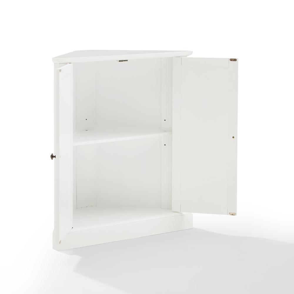 Alt View 3. Crosley Furniture - Shoreline Stackable Corner Kitchen Storage Pantry - White.