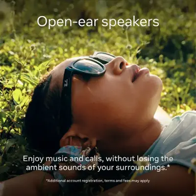 Ray-Ban Meta - Wayfarer Smart Glasses with Meta AI, Audio, Photo, Video Compatibility-Green Lenses (Refurbished) - Shiny Black