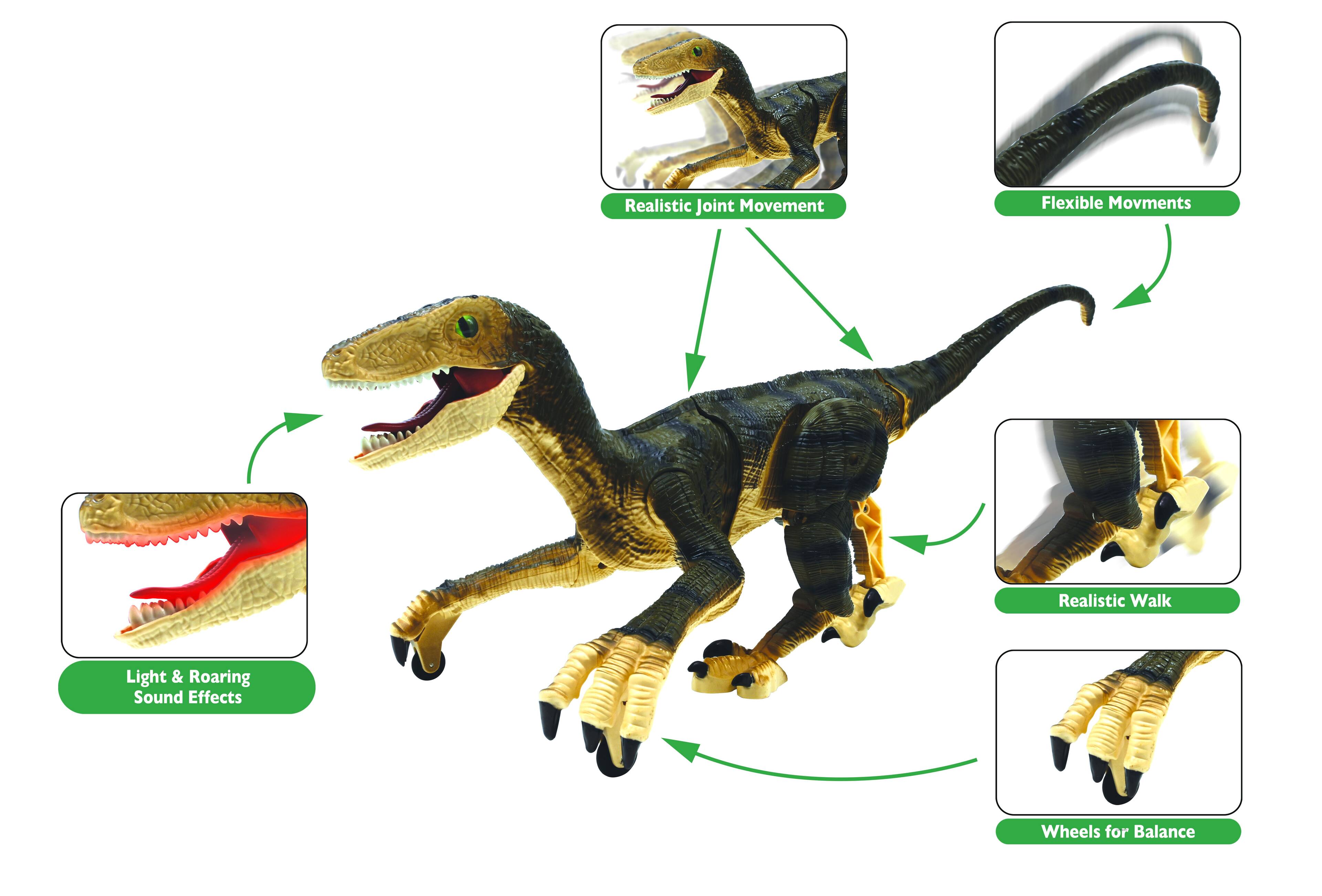 Realistic Joint Movement  
Flexible Movements  
Realistic Walk  
Light & Roaring Sound Effects  
Wheels for Balance