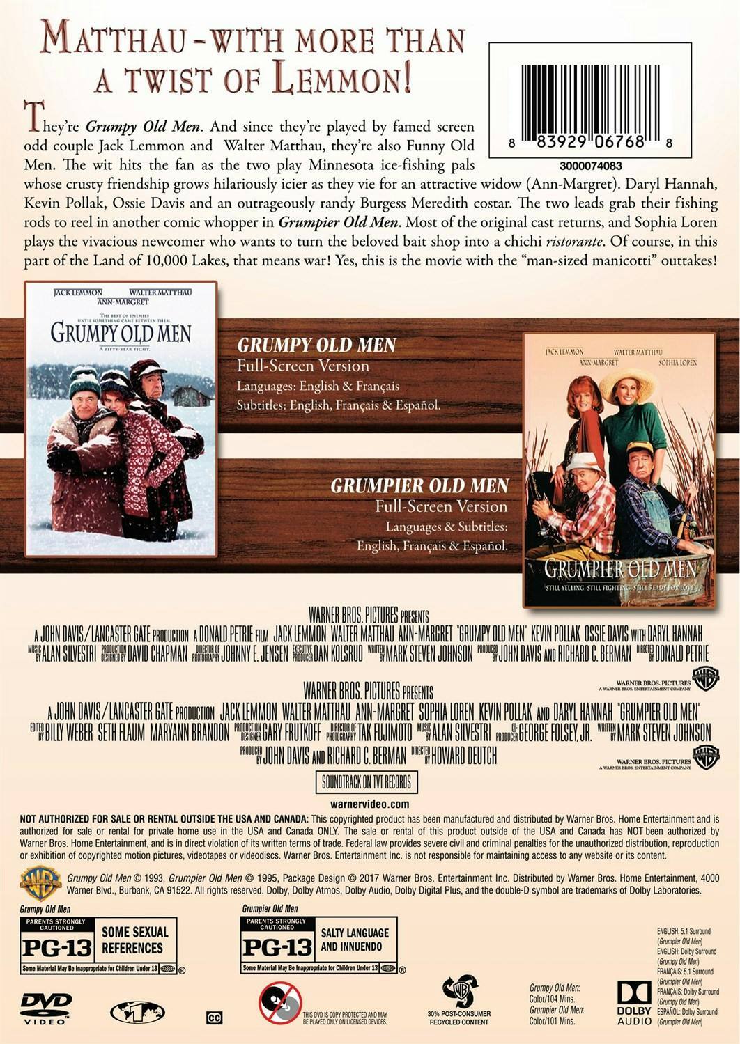Back. Grumpy Old Men/Grumpier Old Men (DVD Double Feature) [DVD].