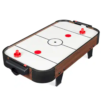 Front. Best Choice Products - Best Choice Products 40in Air Hockey Arcade Table w/ 100V Motor, Electric Fan, 2 Strikers, 2 Pucks - Black Walnut - Black Walnut.