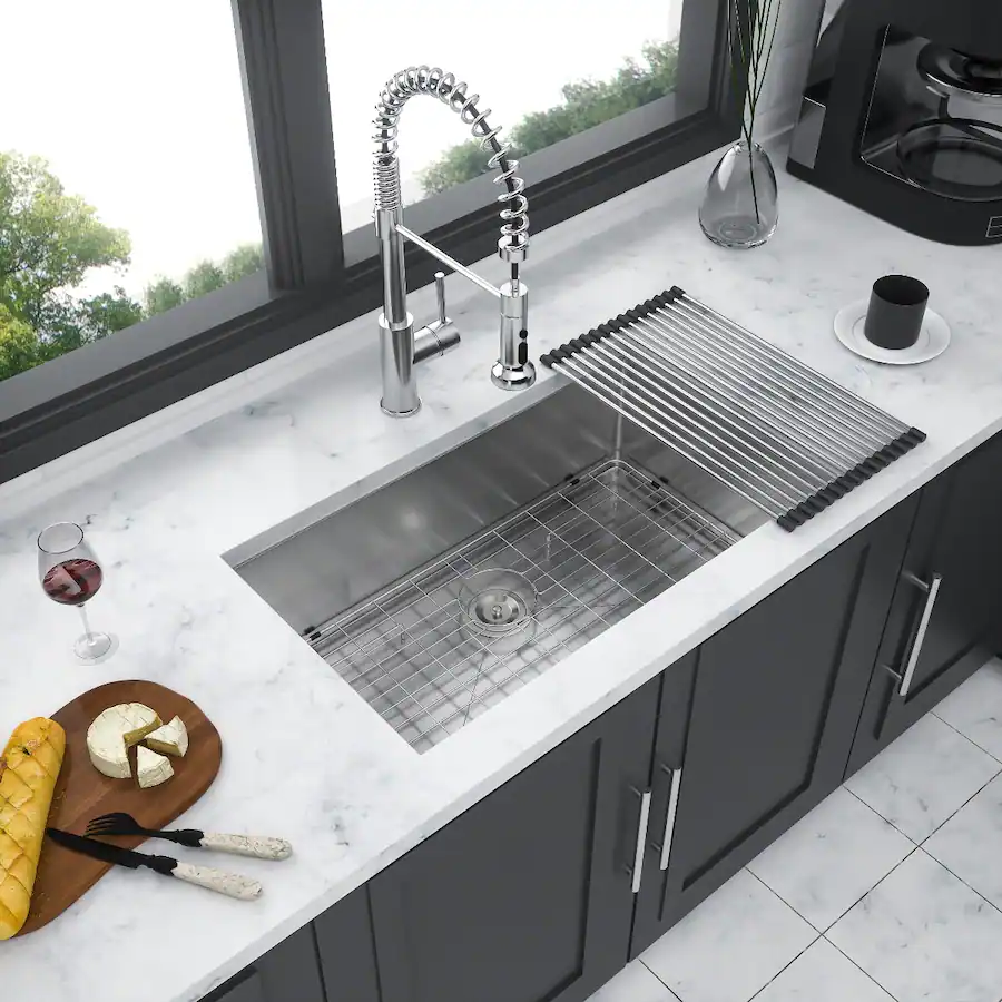 19 Inch Rack Steel Ropilly 32 inch undermount kitchen sink, 16 gauge stainless steel ...