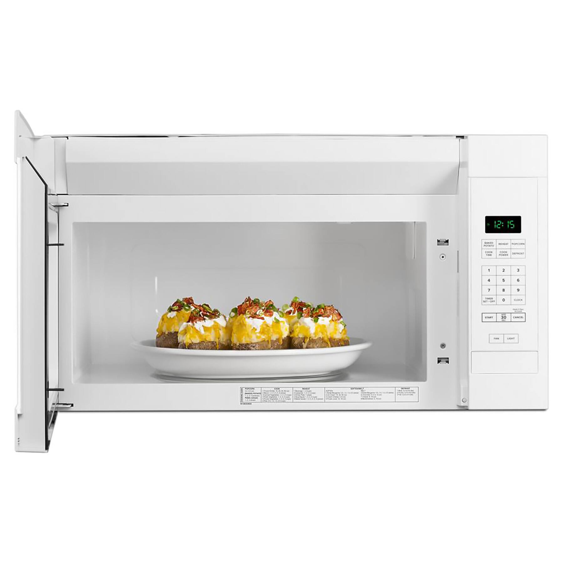 Alt View 1. Amana - 1.6 Cu. Ft. Over-the-Range Microwave - White.