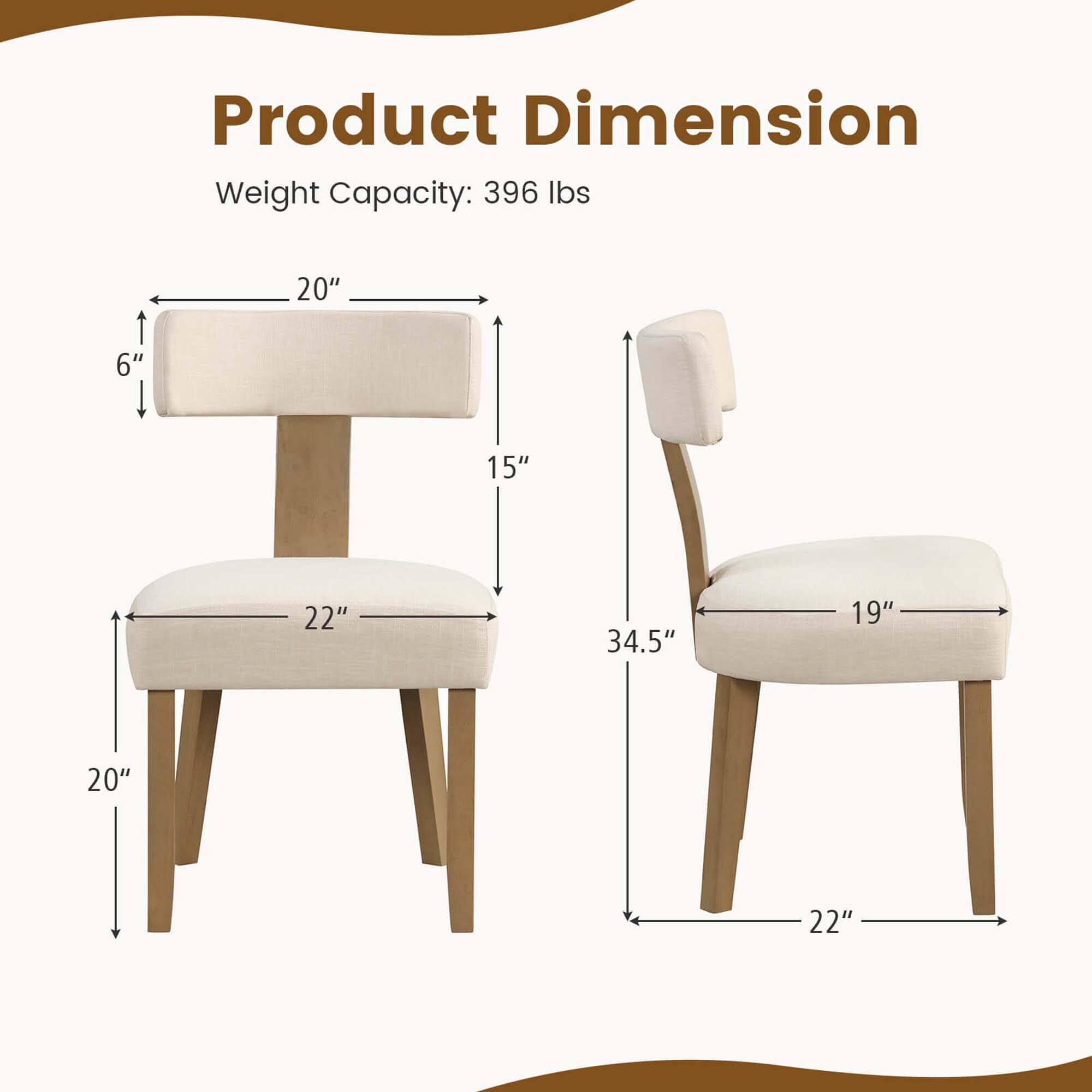 Product Dimension
Weight Capacity: 396 lbs
20"
6"
15"
22"
34.5"
19"
20"
22"