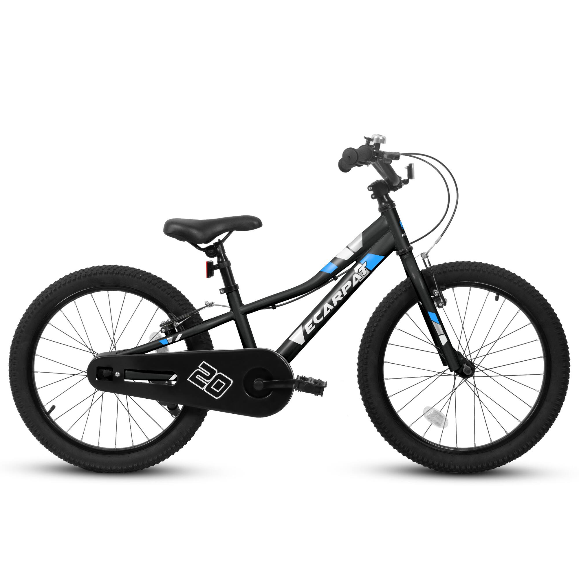 Alt View 1. Aukfa - 20 Inch Kids Bike for Boys Girls Ages 4-7 Years 1-Speed Childrens Bicycle with Training Wheels & Dual Brakes - Black.