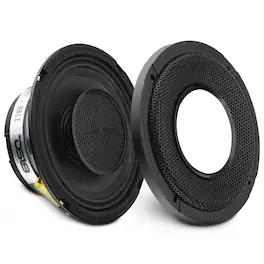 DS18 Audio - PRO-HY 6.5" 2-way Coaxial Shallow-Mount Mid-Range Speaker with Built-in Driver and Grille, 150W RMS 8-Ohm