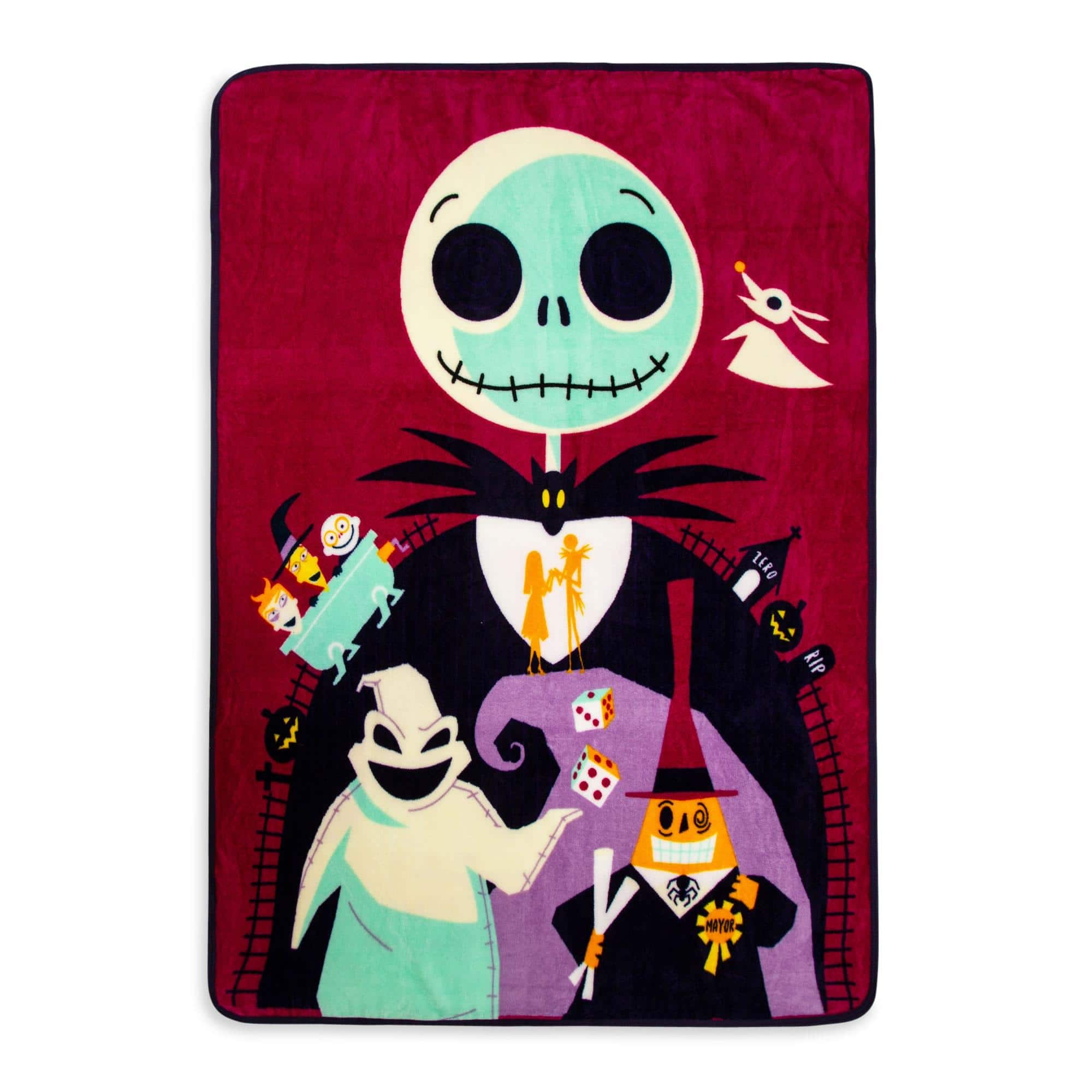 Disney Nightmare Before Christmas Psychedelic Throw Blanket