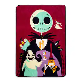 Disney - Nightmare Before Christmas Psychedelic 46 x 60 Inch Silk Touch Throw Blanket - Purple