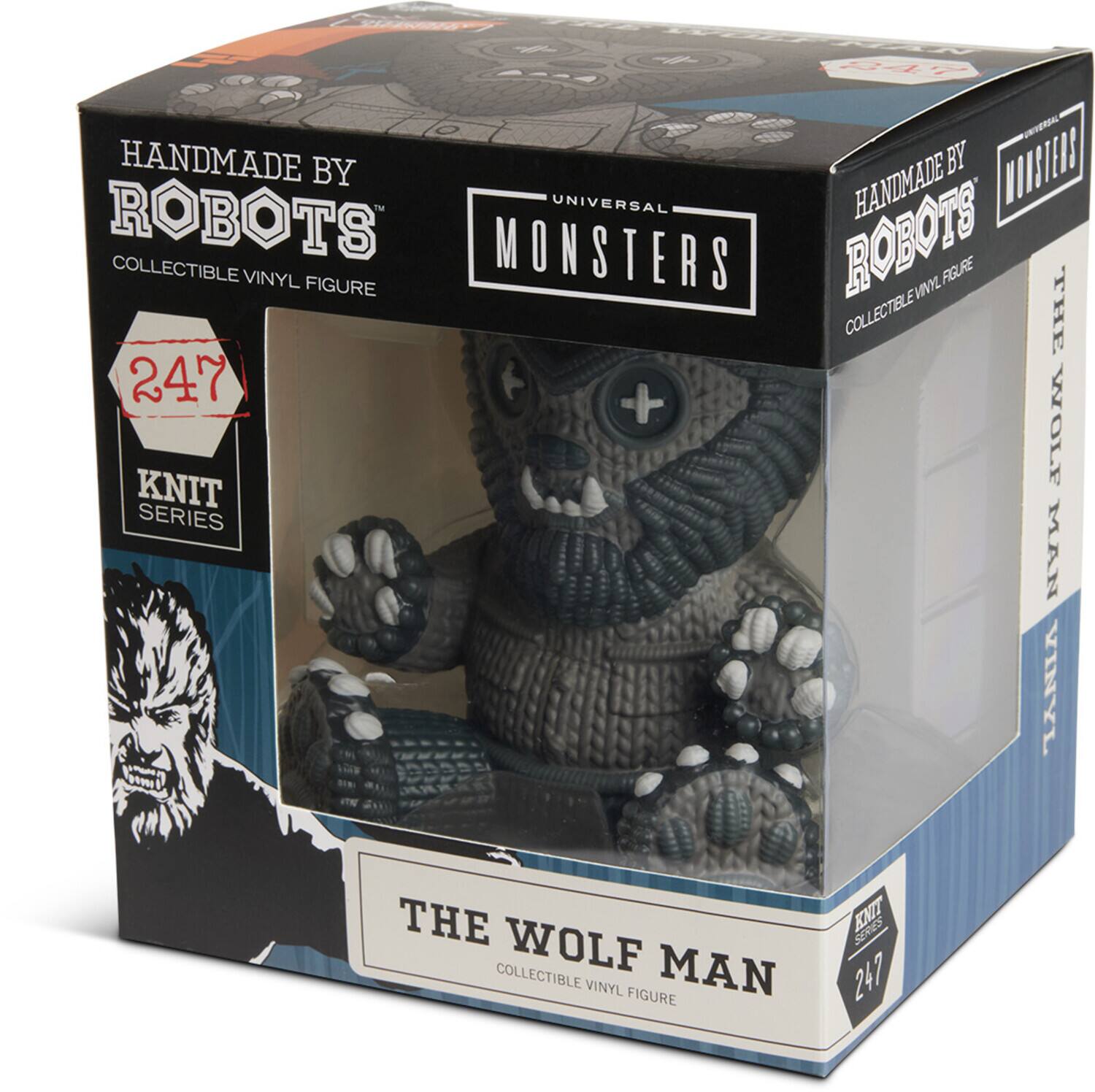 210) 547 Handmade by Robots Universal Monsters Robots Collectible Vinyl Figure: The Wolf Man Knit Series 247