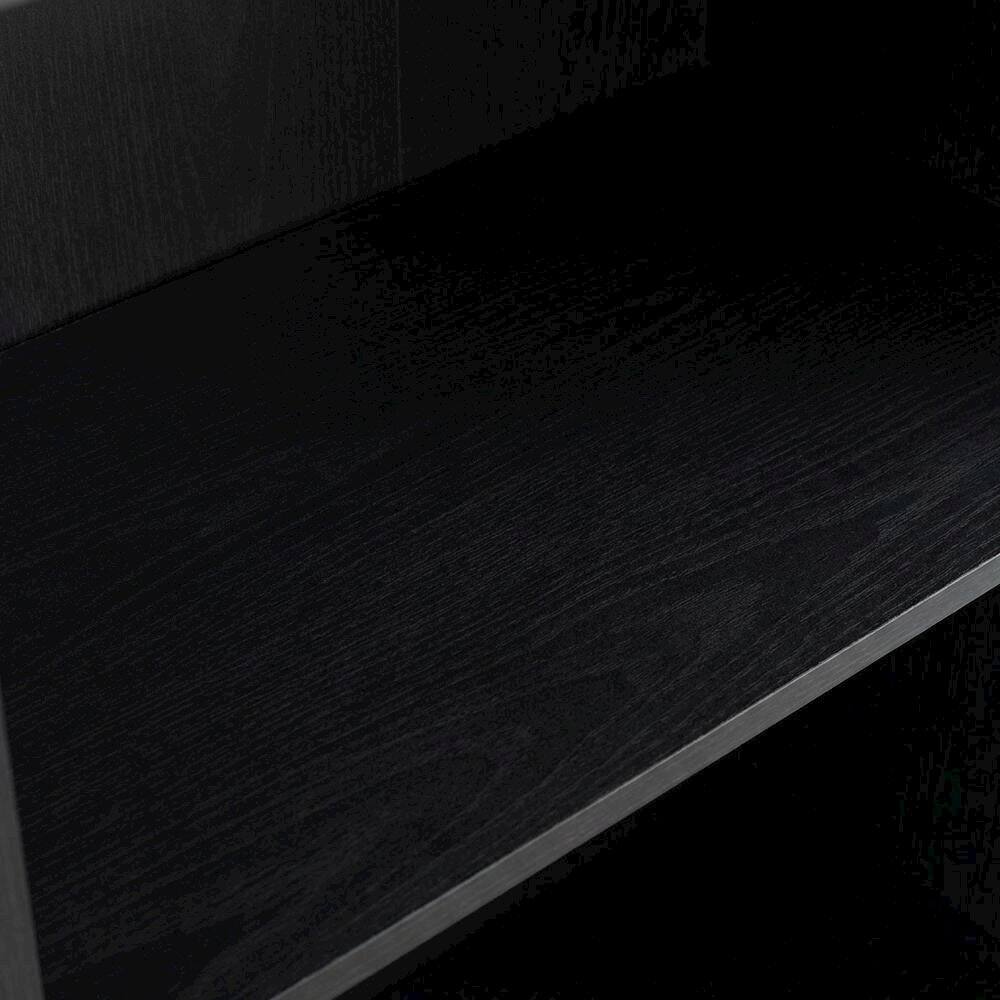 Alt View 1. FurniFact - Wooden Bookcase in Finish with Adjustable Shelves for Home Office - Darkwood.