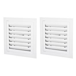 Unique Bargains - 12" x 12" Return Air Vent Cover 2pcs, Aluminum Alloy Linear Bar Removable Grille with Mesh Filter for HVAC - White