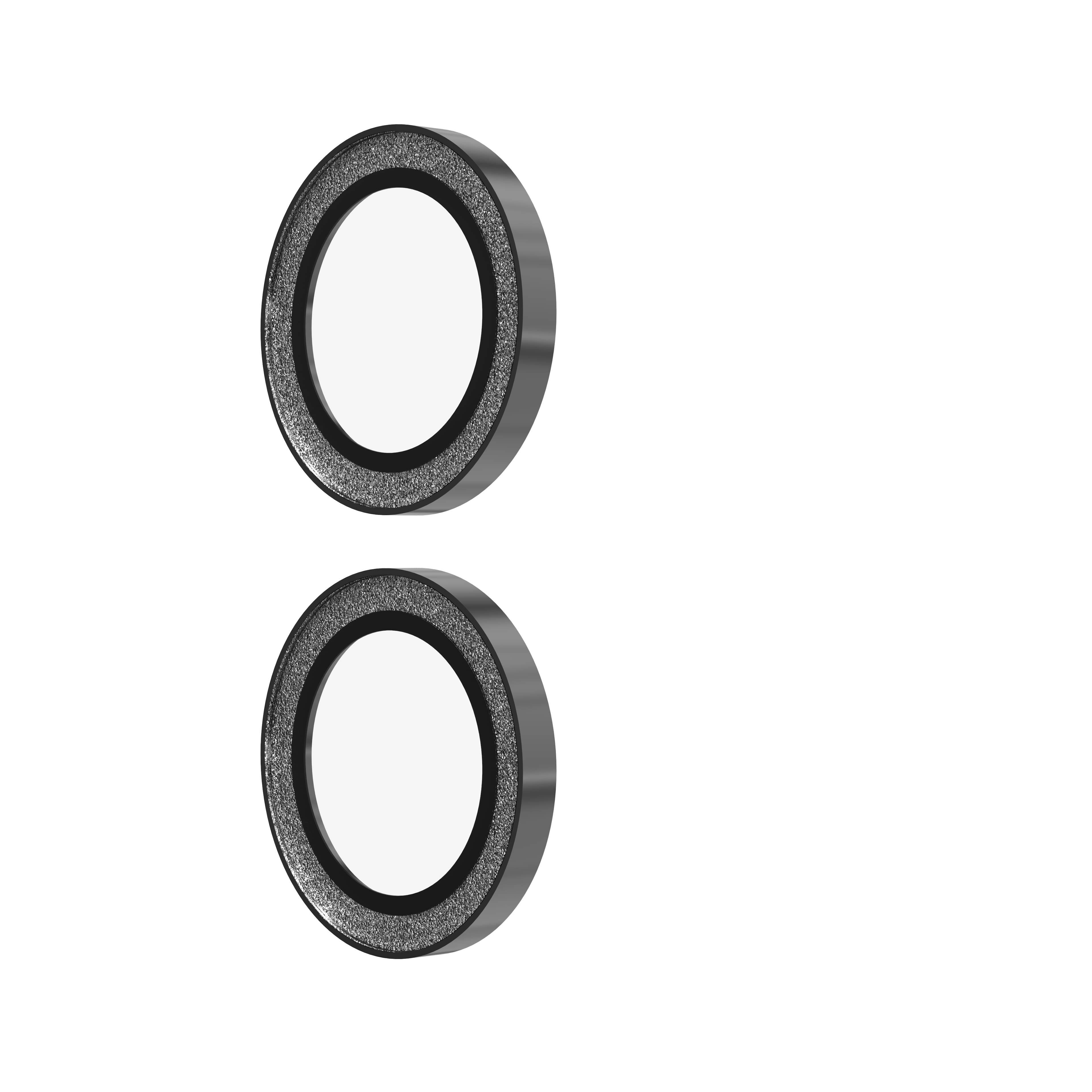 Alt View 11. ZAGG - Glass Elite Anti-Reflective Lens Protector for Apple iPhone 17/16+/16 - Silver Glitter.