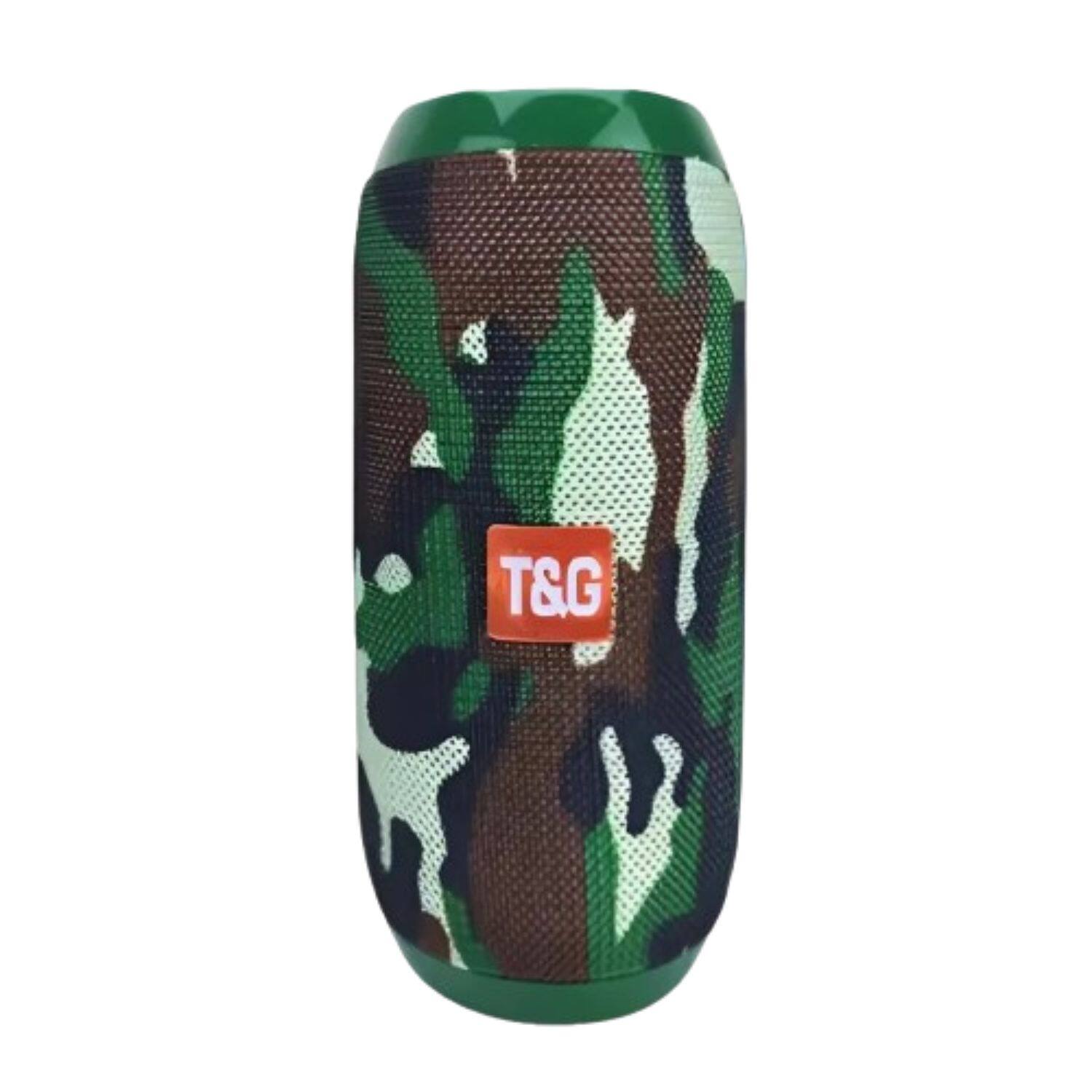 Front. Home Collection - Camouflage Portable Bluetooth Wireless Speaker – Waterproof Stereo Bass Sound with USB, TF Card, and FM Radio.