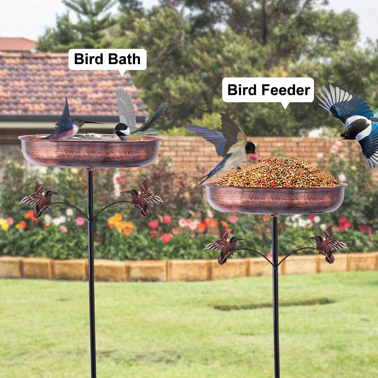 Bird Bath  
Bird Feeder