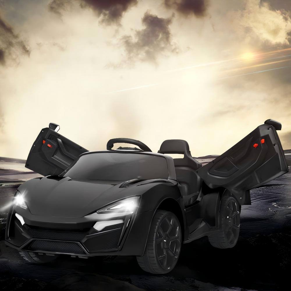 Alt View 1. HONGGE - Electric Ride On Car for Kids with Remote Control and Music Player - Black.