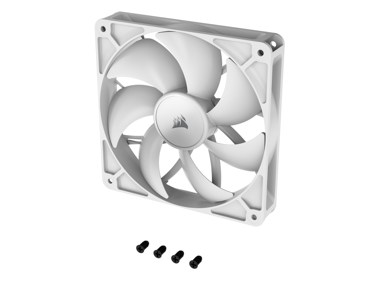Alt View 8. CORSAIR - CORSAIR RS140 PWM 140mm Dual Fans - White - AirGuide Cooling - Magnetic Bearing - White.