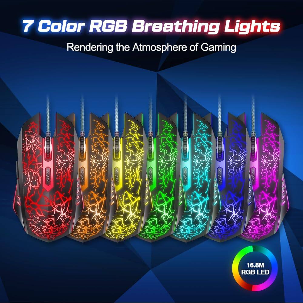 7 Color RGB Breathing Lights  
Rendering the Atmosphere of Gaming  

16.8M RGB LED