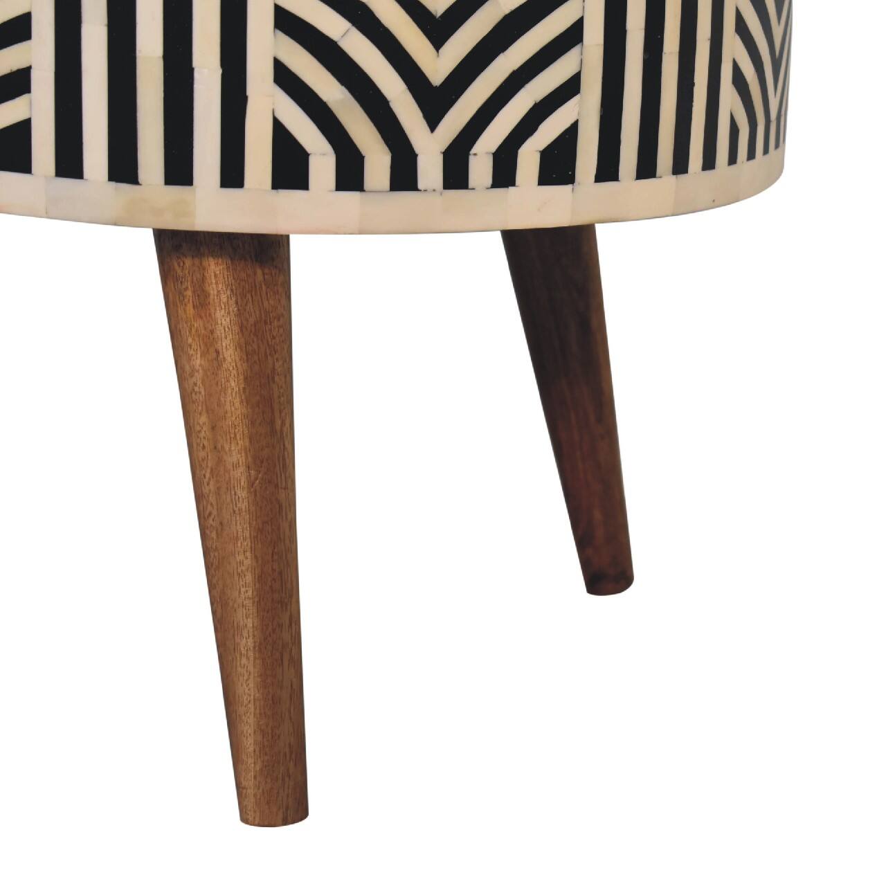 Alt View 3. Artisan Furniture - Artisan Furniture Solid Wood Edessa Bone Inlay Coffee Table, 2 Drawers, Beige - Beige.