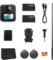 GoPro - MAX2 Action Camera Accessory Bundle - Black - Front_Zoom