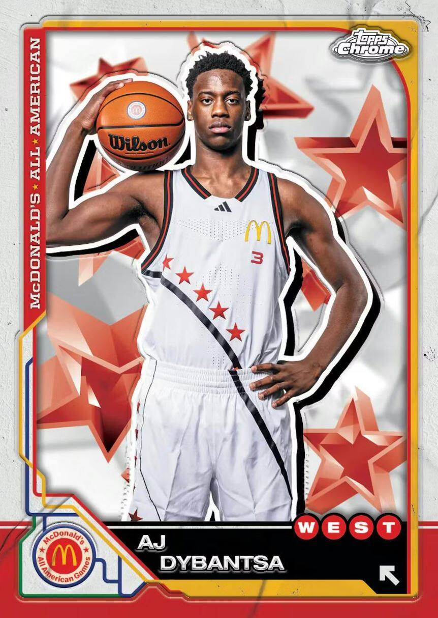 AMERICAN ALL-MCDONALD'S  
Wilson  
3  
AJ DYBANTA  
WEST  
McDONALD'S ALL-AMERICAN GAMES  
Topps Chrome