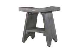 CoastalVogue - CoastalVogue® Serenity® 18" Teak Wood Shower Bench Finish - Antique Gray