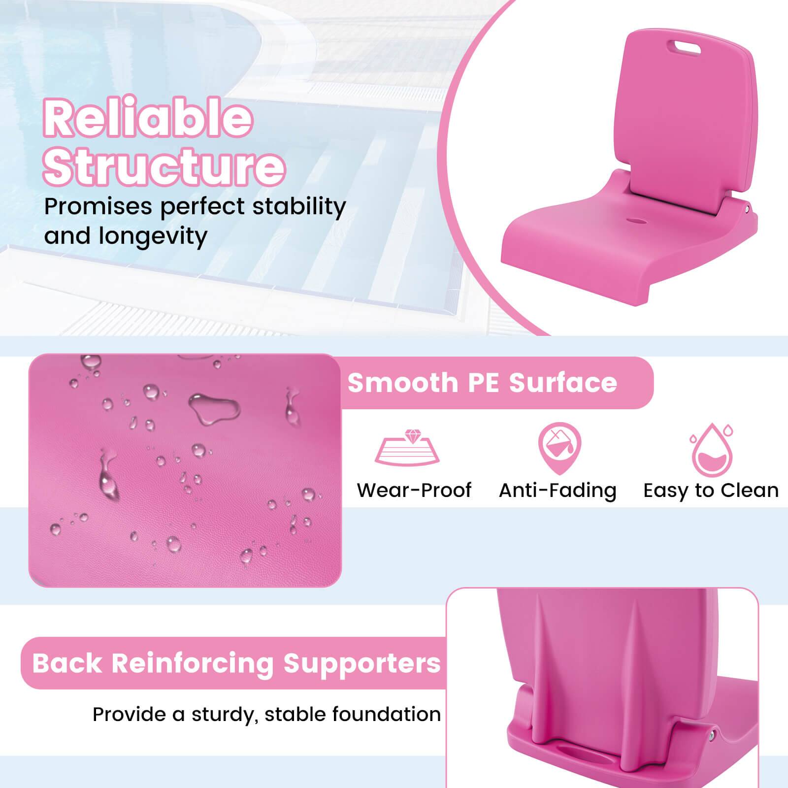 Reliable Structure  
Promises perfect stability and longevity  

Smooth PE Surface  
Wear-Proof  
Anti-Fading  
Easy to Clean  

Back Reinforcing Supporters  
Provide a sturdy, stable foundation